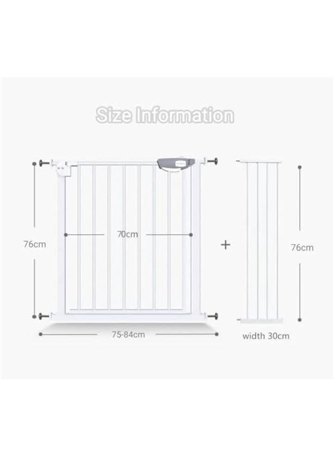 Gonice Auto Close Safety Baby Gate, Extra Wide Child Gate with 20 cm Extension Kit Maximum Suitable For 104 cm, Baby Gates for Stairs & Doorways, Easy Install (Safety Railing + 20cm Extension Kit)  - Image 2
