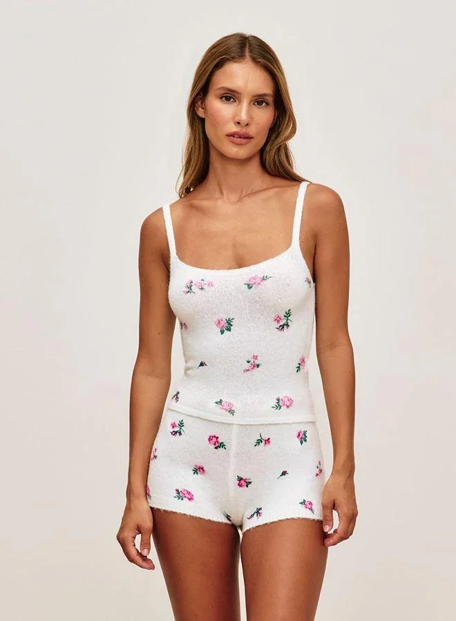 Undiz Floral knit shorts