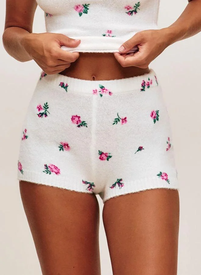 Undiz Floral knit shorts