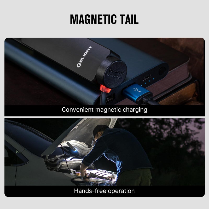 OLIGHT Arkfeld Pro Rechargeable EDC Flat Flashlight with Green Beam, UV and White LED Combo, 1300 Lumens Portable Pocket Lights, Triple Sources for Outdoors Emergency Working (Black CW) - Image 3