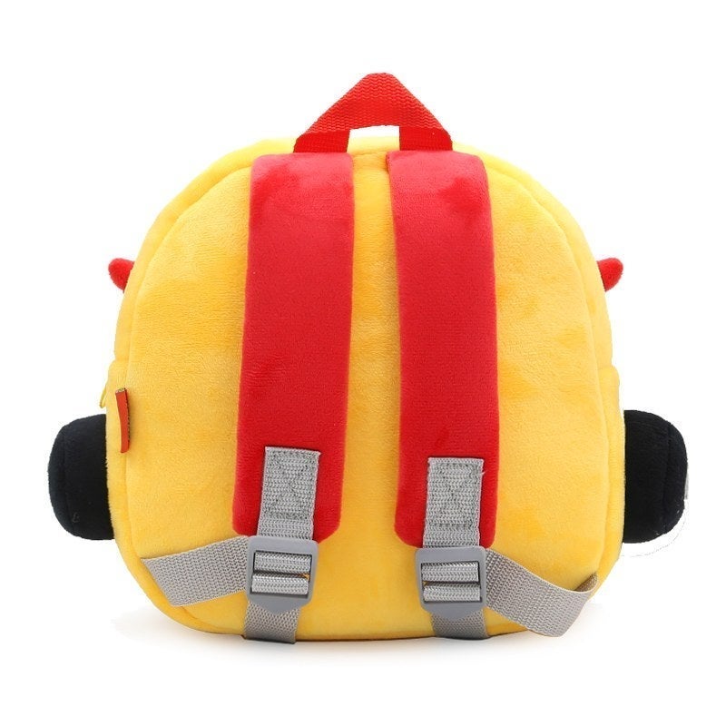 Plush Kids Backpack, Medium Race Car Vehicle Design, Soft Lightweight School Bag for Toddlers and Preschool Kids - Image 4