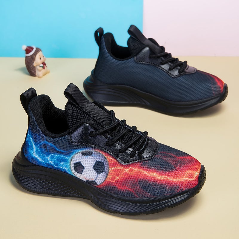 Boys' Four Seasons Comfortable Fashionable Casual Lightweight New Fashionable Breathable Mesh Soccer Outdoor Running Sneaker - Image 2