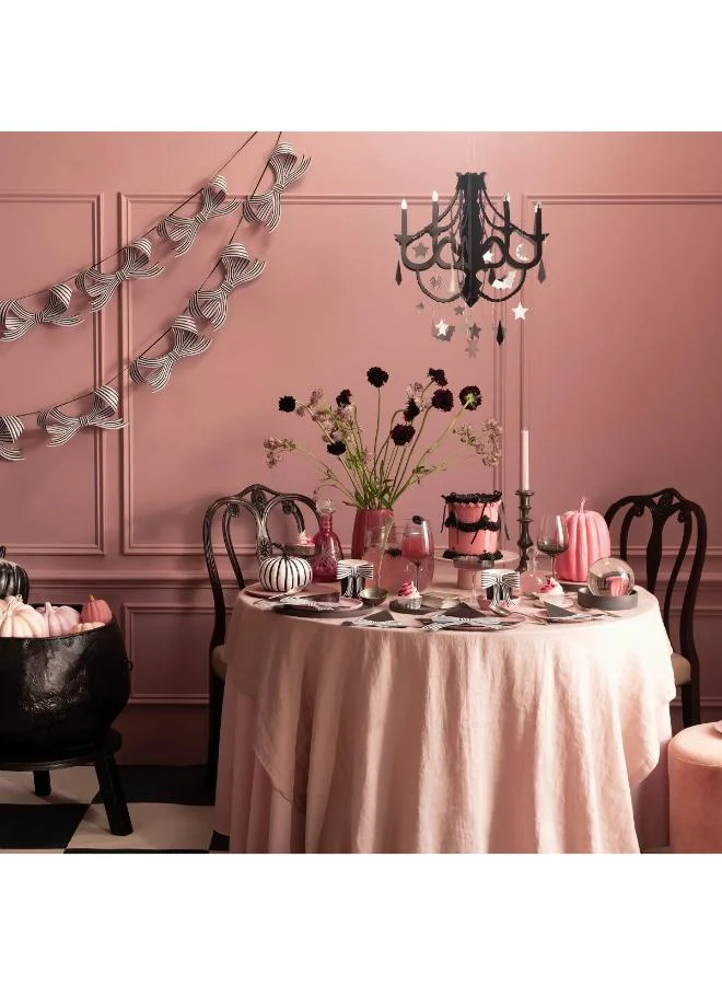 Meri Meri Black & White Stripy Bow Garland