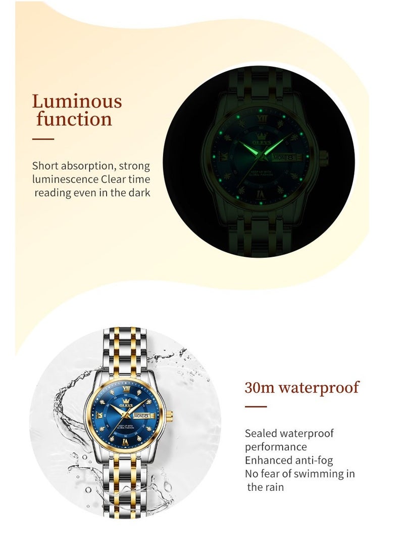 أوليفز Watches for Women Fashion Quartz Stainless Steel Water Resistant Watch Silver 5513 - Image 5