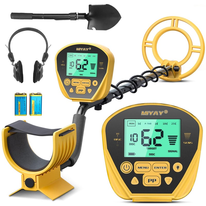 MIYAY Metal Detector for Adults (German Patent 2024), Professional Metales Detectors with LCD Display, High Accuracy, Waterproof, Pinpoint, 5 Modes, 10" Coil, Lightweight - Image 1