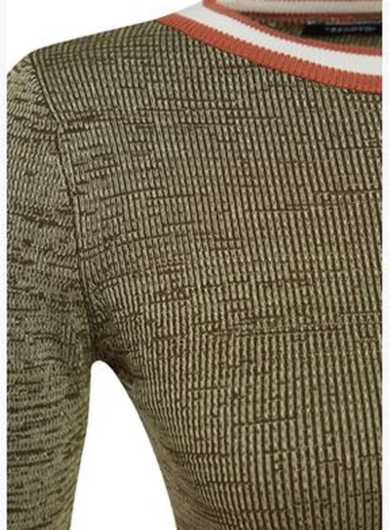 trendyol Khaki Super Crop Knitwear Sweater TWOAW24KZ01099