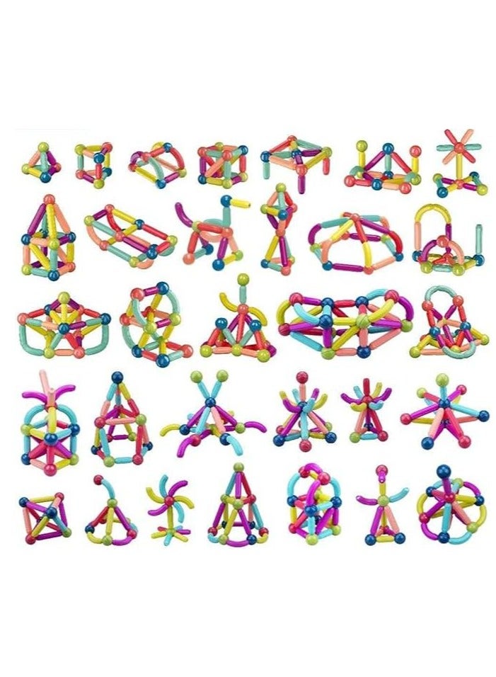 42 PCS Magnetic Building Toys for Kids, Magnet Blocks Sticks  Ball Creativity Game, Development Kit for Preschool Girls, Boys Ideal Gift Set, Including Storage Box  - Image 2