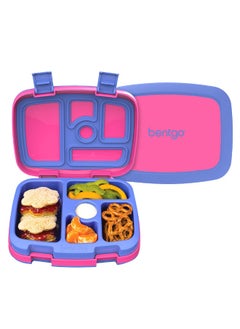 Bentgo Kids Brights Leak Proof, 5 - Compartment Bento - Style Kids Lunch Boxideal Portion Sizes For Ages 3 To 7 Bpa - Free And Food - Safe Materials (Fuchsia)  - Image 2