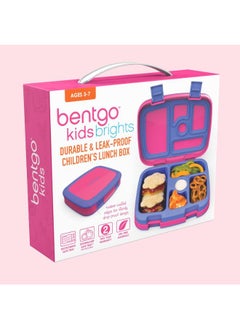 Bentgo Kids Brights Leak Proof, 5 - Compartment Bento - Style Kids Lunch Boxideal Portion Sizes For Ages 3 To 7 Bpa - Free And Food - Safe Materials (Fuchsia)  - Image 5