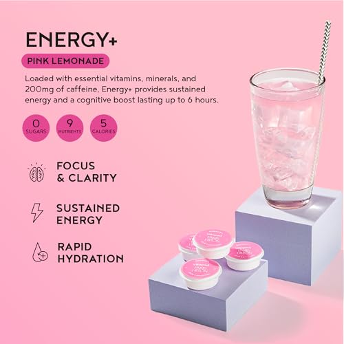 Vitapod Paris Hilton x Daily Wellness System - 22oz Pearlescent Water Bottle in Poolside Blue & 6 Drink Mix Pod Sampler, Includes BEAUTY+, HYDRATION+, and ENERGY+ Functional Drink Mix Pods - Image 5