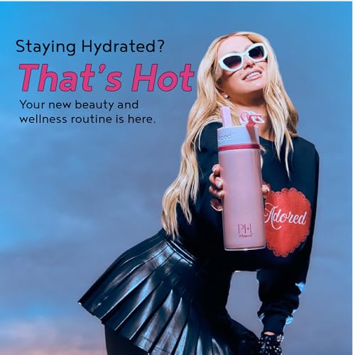 Vitapod Paris Hilton x Daily Wellness System - 22oz Pearlescent Water Bottle in Poolside Blue & 6 Drink Mix Pod Sampler, Includes BEAUTY+, HYDRATION+, and ENERGY+ Functional Drink Mix Pods - Image 3