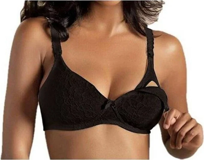 يني انجي New Pearl New Pearl Women's Lace Nursing Bra