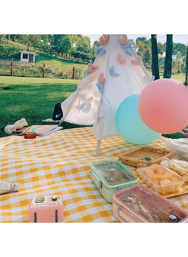 بطانية نزهة خارجية، حصيرة رملية قابلة للطي ومقاومة للماء، بطانية نزهة كبيرة جدًا مقاس 60 × 80 بوصة للتخييم على الشاطئ والمشي لمسافات طويلة والسفر والمنتزهات والعشب والشواء في الهواء الطلق - Image 3