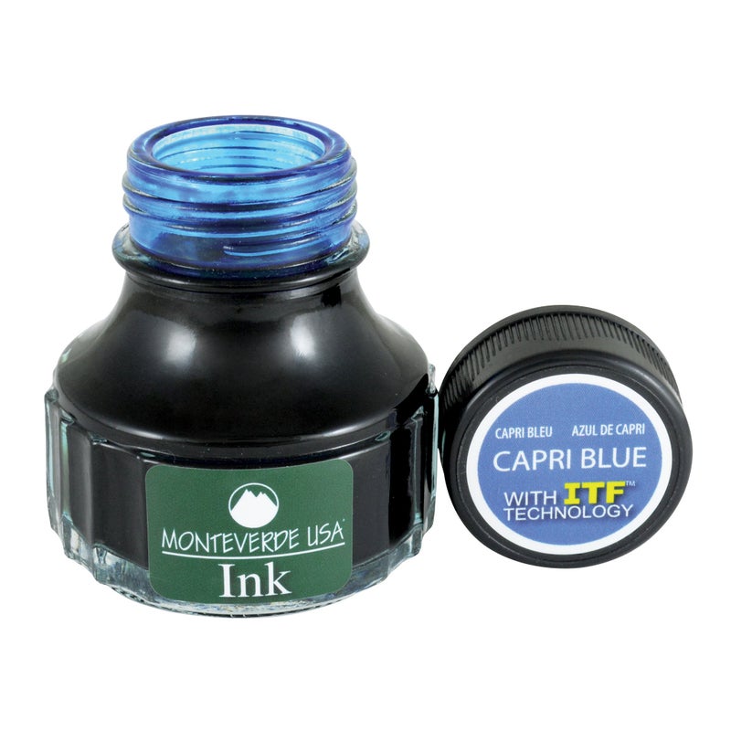 Monteverde USA Ink with ITF Technology, 90 ml Capri Blue (G308CB) - Image 4