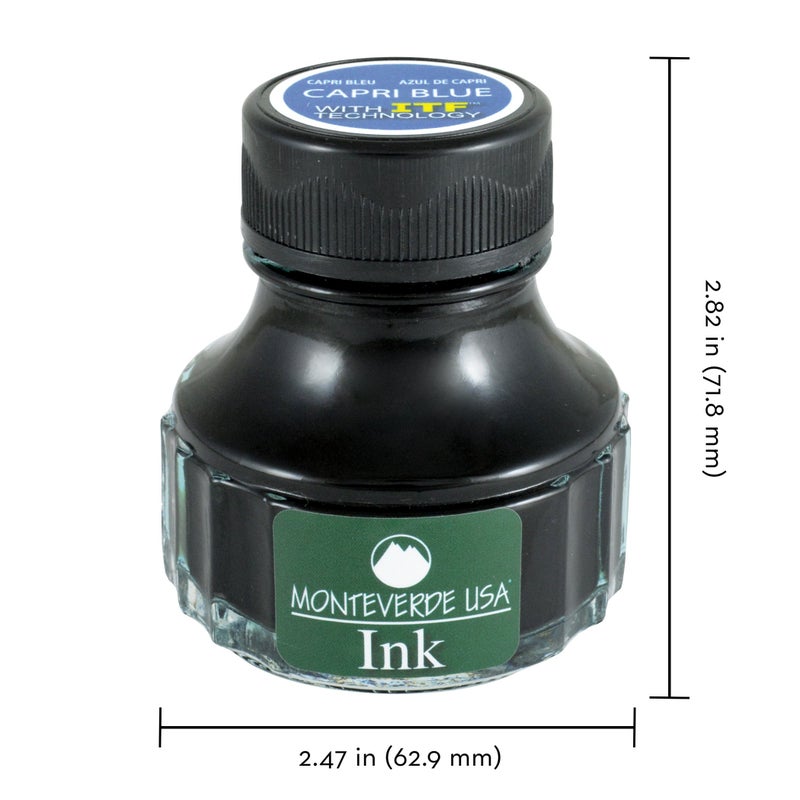 Monteverde USA Ink with ITF Technology, 90 ml Capri Blue (G308CB) - Image 3