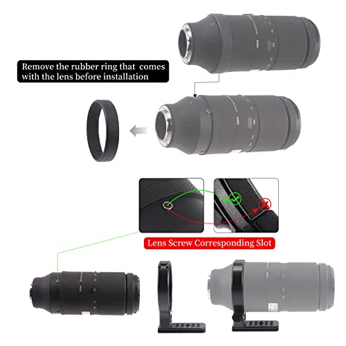 Hersmay Tripod Collar Mount Ring for Sigma 100-400 F5-6.3 DG DN OS Lens(E Mount/L Mount/FX Mount),for Sigma 105mm F1.4 DG HSM Art(EF Mount/FX Mount/E Mount/L Mount) Built-in Arca Quick Release Plate - Image 5