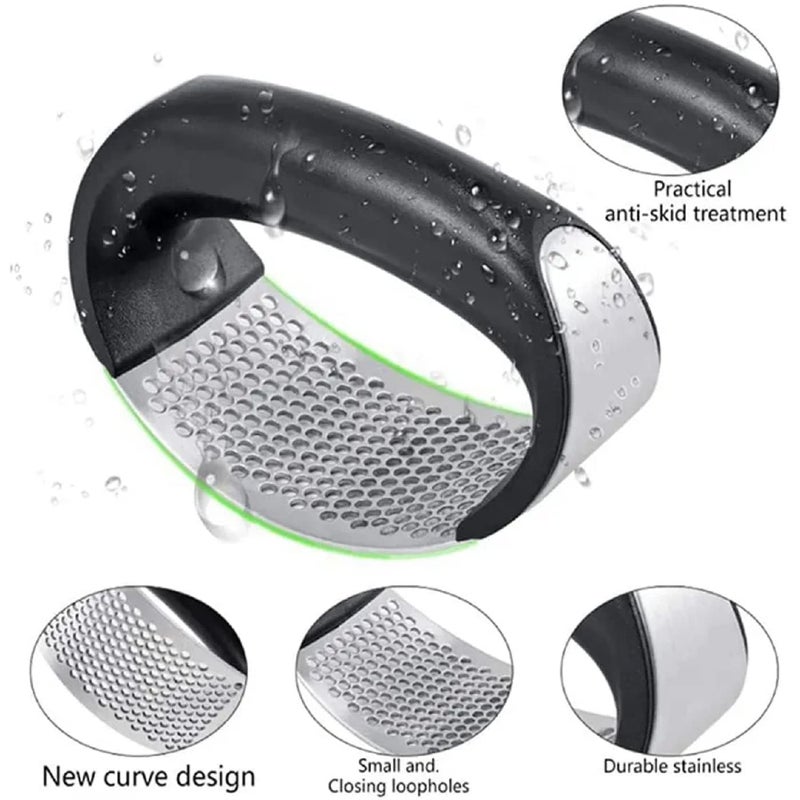 Shreedah Shreedah Stainless Steel Kitchen Garlic Presser Garlic Crusher Stainless Steel Garlic Chopper Pack of 1  - Image 3