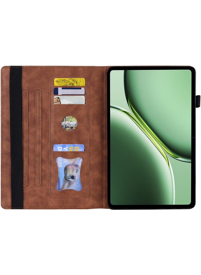 Generic - Case for OnePlus Pad 2 Case OnePlus Pad Pro Case with Stand Function OnePlus Pad Pro 12.1/OnePlus Pad 2 Tablet case with Card Holder (Brown) - Image 1
