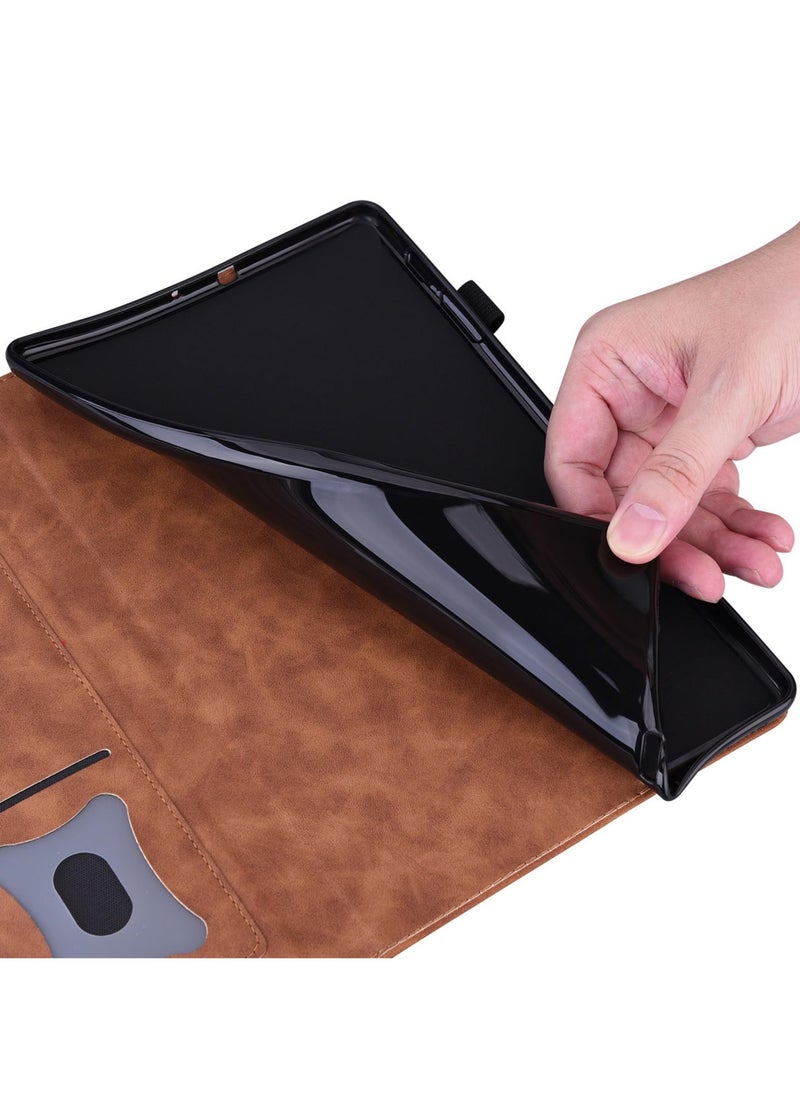 Generic - Case for OnePlus Pad 2 Case OnePlus Pad Pro Case with Stand Function OnePlus Pad Pro 12.1/OnePlus Pad 2 Tablet case with Card Holder (Brown) - Image 1