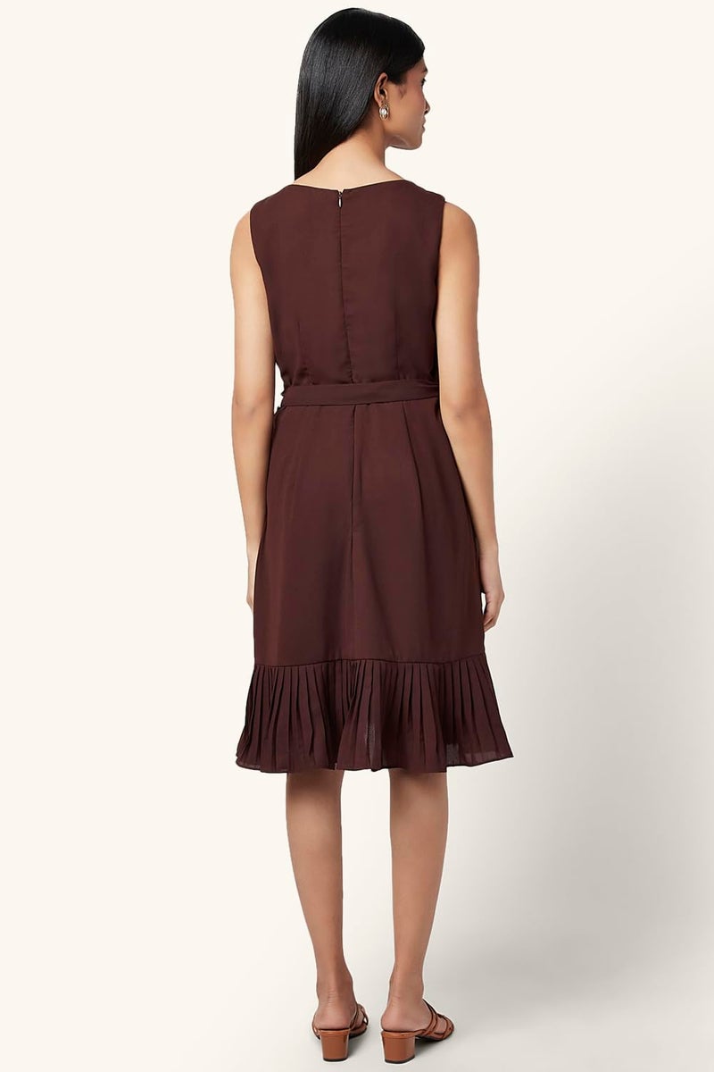 Annabelle Women's Annabelle Brown Dress Regular Fit,Brown,L - Image 4