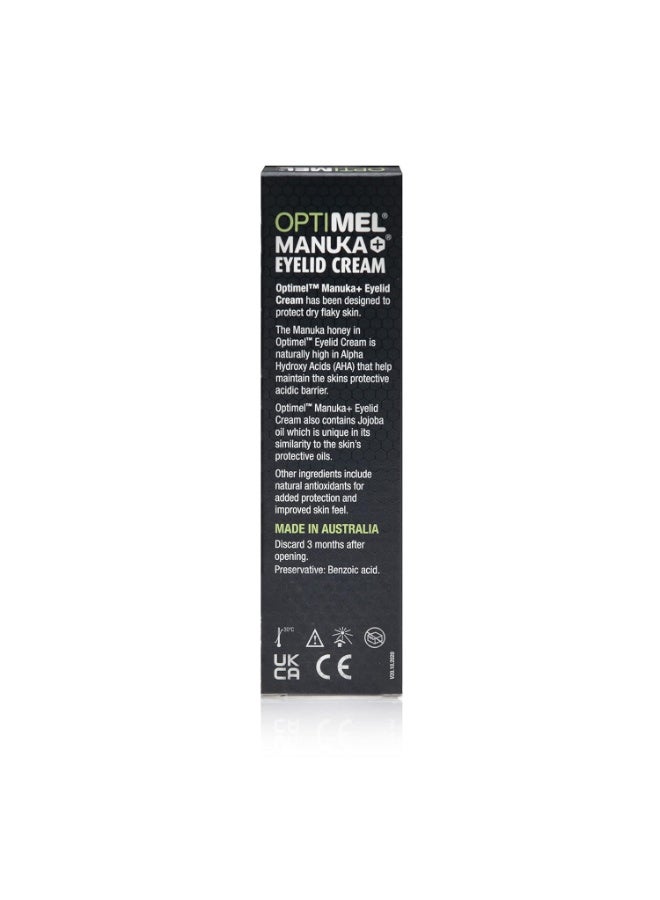 Optimel Optimel® Manuka+® Eyelid Cream, with Manuka Honey & Jojoba Oil, Restores Skin's Natural Structure, Soothes Flaky, Dry Skin - Ideal for Blepharitis, MGD, Seborrheic Dermatitis, Rosacea, & Eczema, 15g  - Image 3