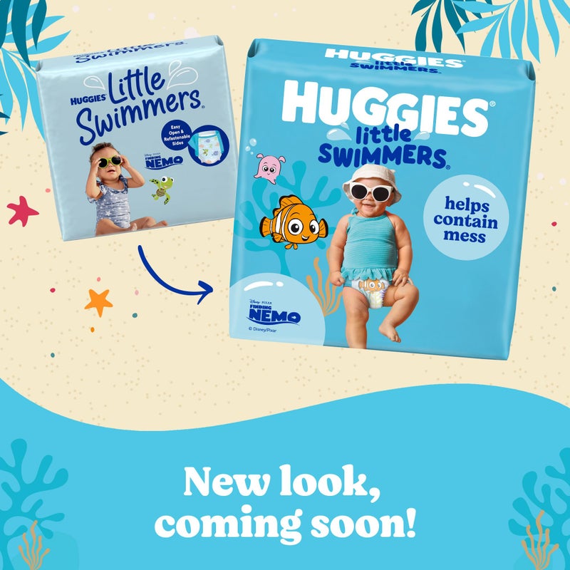 Huggies Little Swimmers Disposable Swim Diapers, Size 5-6 (32+ lbs), 17 Ct - Image 2