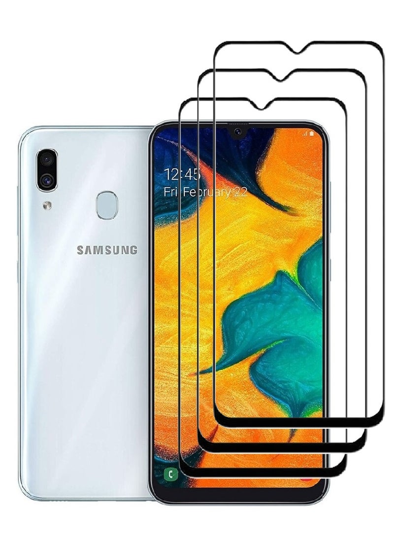 AINA 3 Pieces Tempered Glass Screen Protector 5D Designed For Samsung Galaxy A30 Full Glue Edge to Edge Full Screen Coverage And Bubble Free - Image 1