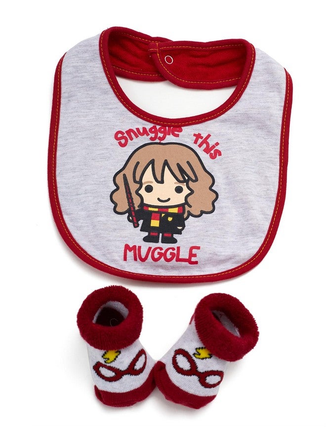 Harry Potter Harry Potter Baby Unisex Bib and Bootie Set Gifts for Baby (Red Multi, 0-12 Months) - Image 1