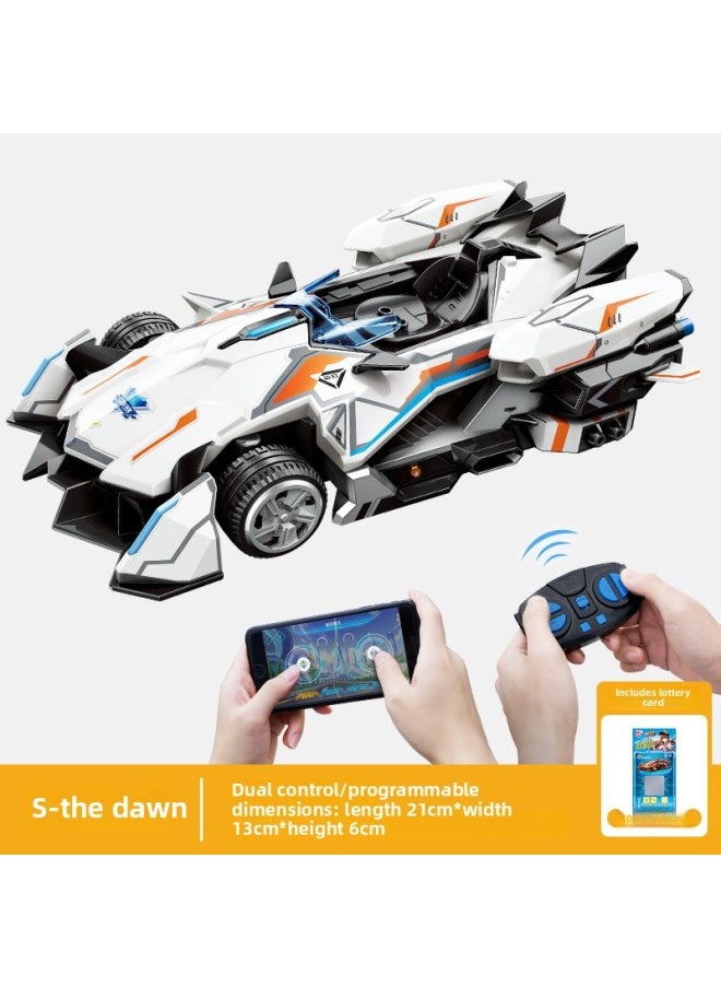 Generic - Enlightenment QQ Flying Car Building Blocks Assembled Puzzle Monkey King Mecha Gundam Model Ornaments Children's Toy Boy Gift-Color:74034 S-Dawn Breaking [Mobile Phone Remote Control Dual Control-Programmable]] - Image 1
