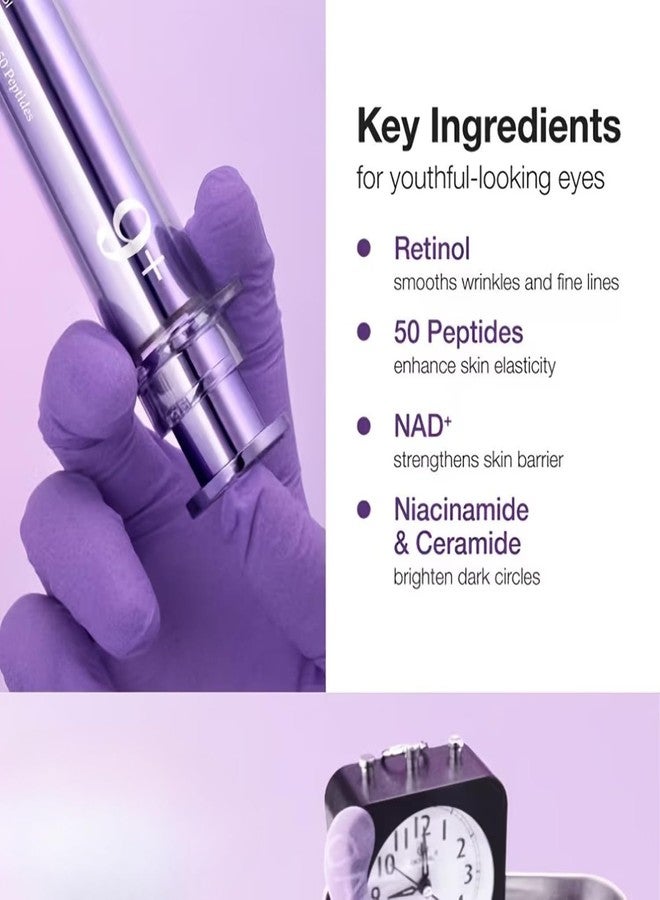 AJIGNA MART Retinol Eye Cream with 50 Peptides & Niacinamide | Retinal + Peptide Serum with 5X Penetration | Reduces Dark Circles, Fine Lines & Wrinkles | Brightening & Firming Eye Treatment for All Skin Types - 10ml - Image 5