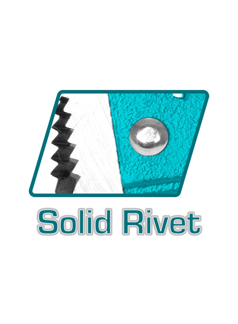 توتال مفتاح أنابيب صناعي من توتال بطول ٨ بوصات (٢٠٠ ملم)، مصنوع من حديد زهر مطيل عالي التحمّل مع فكّات من فولاذ كروم-موليبدنوم، بتشطيب مؤكسد أسود مصقول، وبأقصى قدرة تثبيت تصل إلى ٢٧ ملم - Image 3