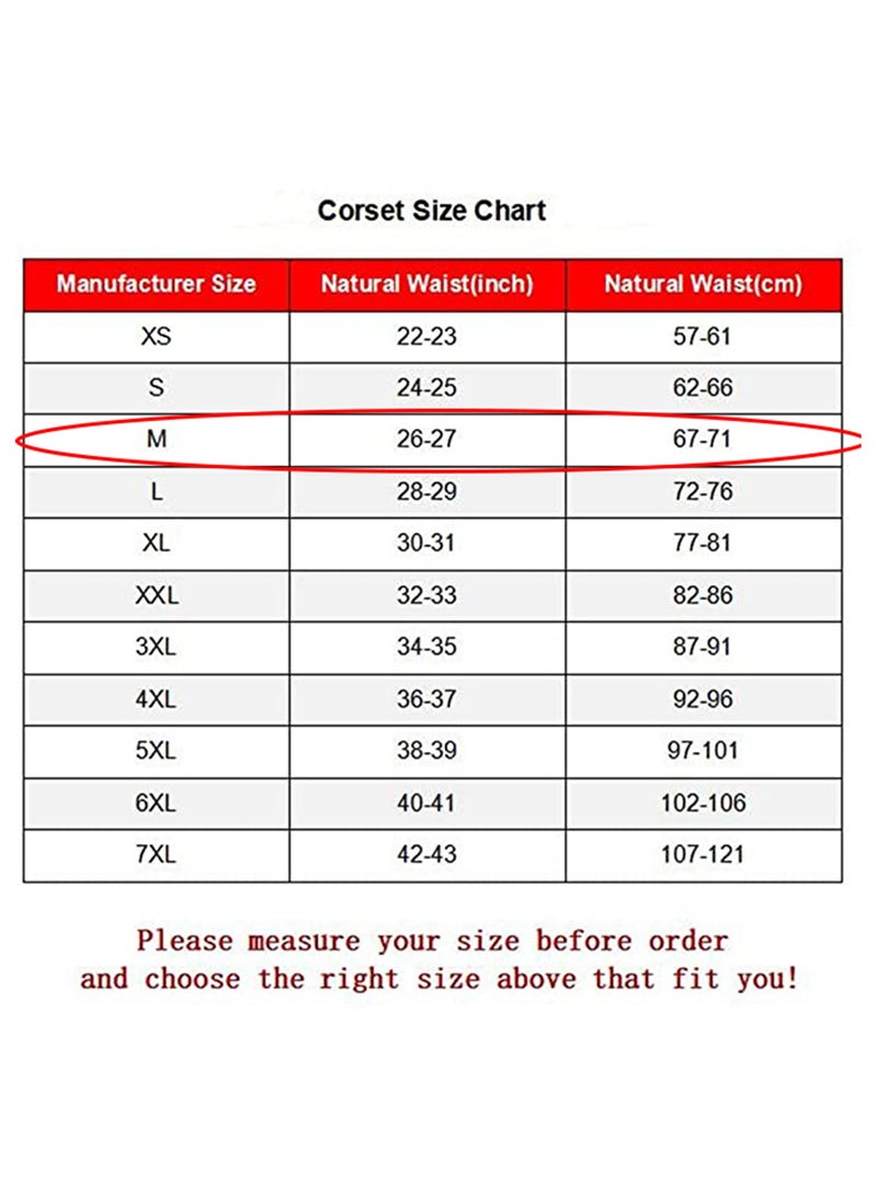 KASTWAVE Shaper Corsets for Women Satin Cotton Long Torso Hourglass Body Bustier Lingerie Top Overbust Corset Vintage Renaissance Brocade Lace Up Waist Cincher Shapewear M Size - Image 4