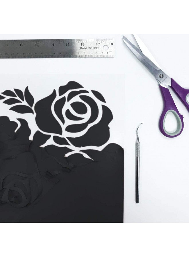 SISER Siser EasyWeed Matte Black HTV 11.8"x1yd Roll - Iron on Heat Transfer Vinyl - Image 3