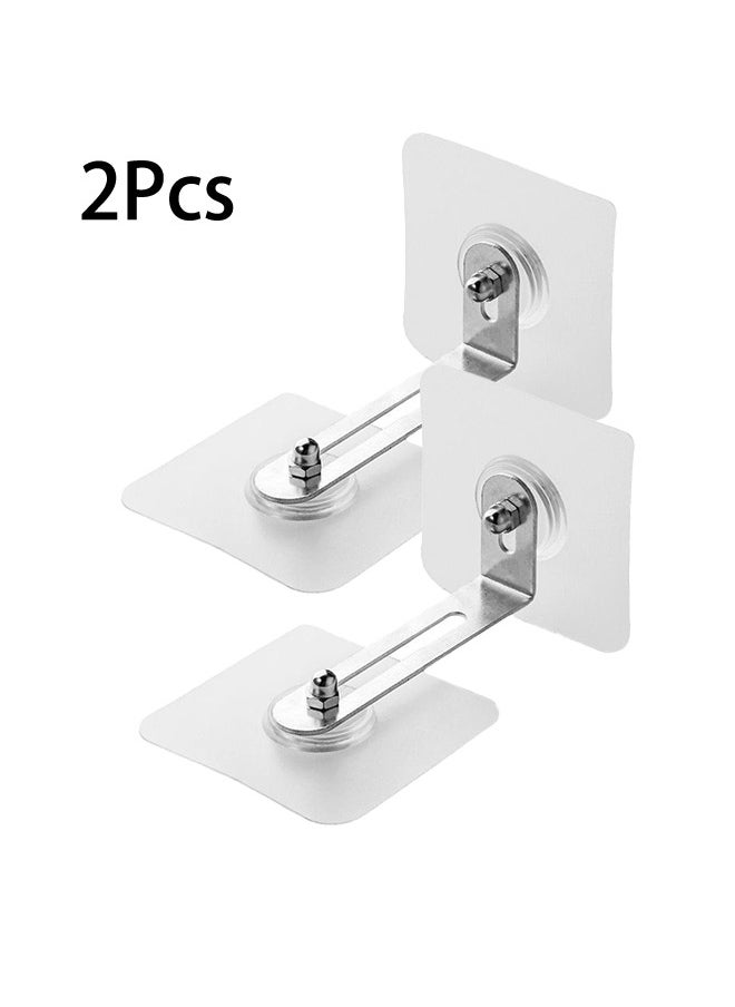 Generic - 2Pcs Adhesive Furniture Wall Anchors Anti Tip Furniture Straps Kit Furniture Wall Adhesive No Drill for Baby Proofing Secure Bookcase Dresser Shelf Cabinet to Wall for Child Safety 6*6cm - Image 1
