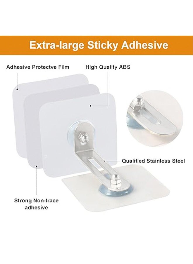 Generic - 2Pcs Adhesive Furniture Wall Anchors Anti Tip Furniture Straps Kit Furniture Wall Adhesive No Drill for Baby Proofing Secure Bookcase Dresser Shelf Cabinet to Wall for Child Safety 6*6cm - Image 1