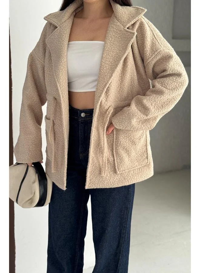 Noa Noa Women's Textured Wide-Collar Coat - Jacket – Sand Drift