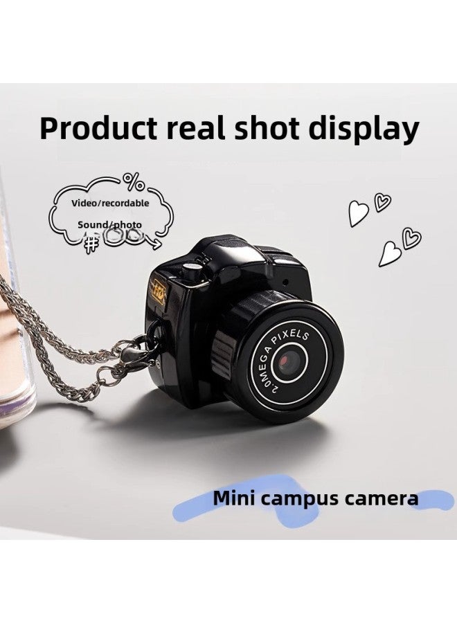 Mini Mini Small Camera Paraphernalia Photographable HD Pixel Student Party Campus Special Ccd Female-Color: Camera + Necklace + 8g Memory Card + Card Reader (can Be Transferred To Mobile Phones And Videos)  - Image 5