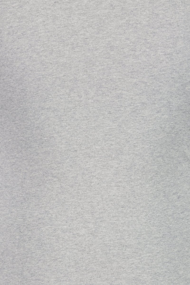 YOTO Men Crew Neck Graphic Print Short Sleeve T-Shirt, Grey - Image 5