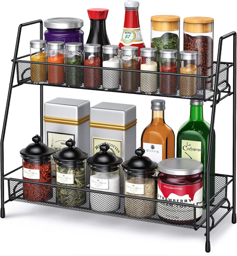 SPISPI Spice Rack Organizer for Cabinet, Bathroom Organizer Countertop, Bathroom Counter Organizer, Kitchen Countertop Organizer, Bathroom Vanity Organizer - Image 1