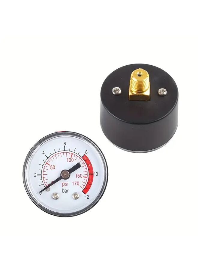 1 PC Air Compressor Pneumatic Hydraulic Fluid Pressure Gauge 0 12Bar 0 170PSI Easy Read Dial - Image 2