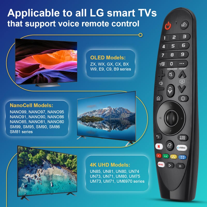 ENJOYLink Voice-Magic-for-LG-TV-Remote-Control-Replacement Compatible with LG Smart OLED Thinq Webos TVs for AKB75855501 AN-MR24gn MR23gn MR22gn MR21ga MR20ga - Image 3