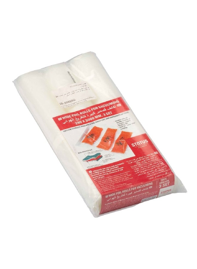 Status 3-Piece Wide Foil Rolls Clear 280 x 3000 mm 176200  - Image 1