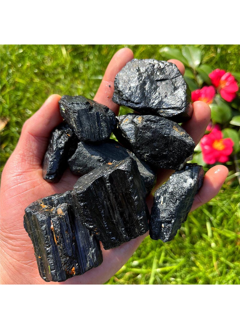 Simurg Simurg Raw Black Tourmaline Stone 1lb Black Tourmaline Rough Crystal Stone for Cabbing Tumbling Cutting Lapidary Polishing Reiki Crystal Healing 