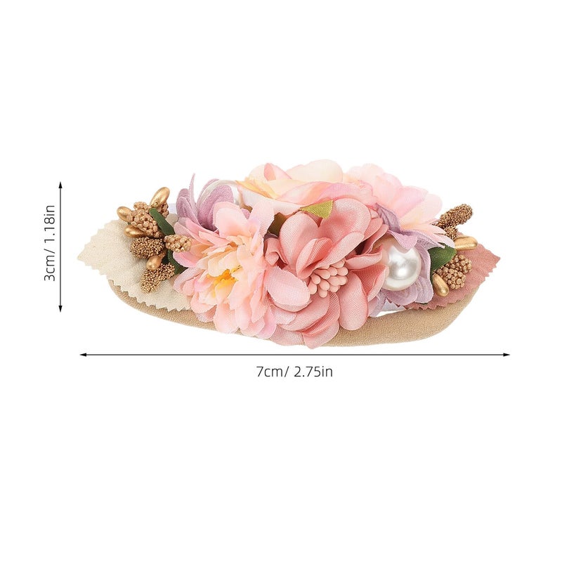 Girl Headband Floral Hairband Soft Cotton for Photography and Daily Wear 2 Pack - Image 3