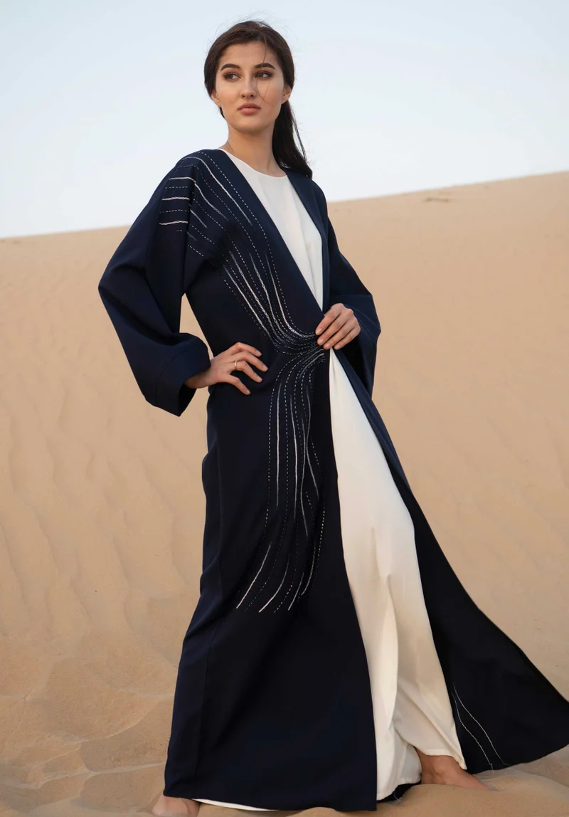 Moistreet  Embroidered Open Abaya for Women | Best Price UAE