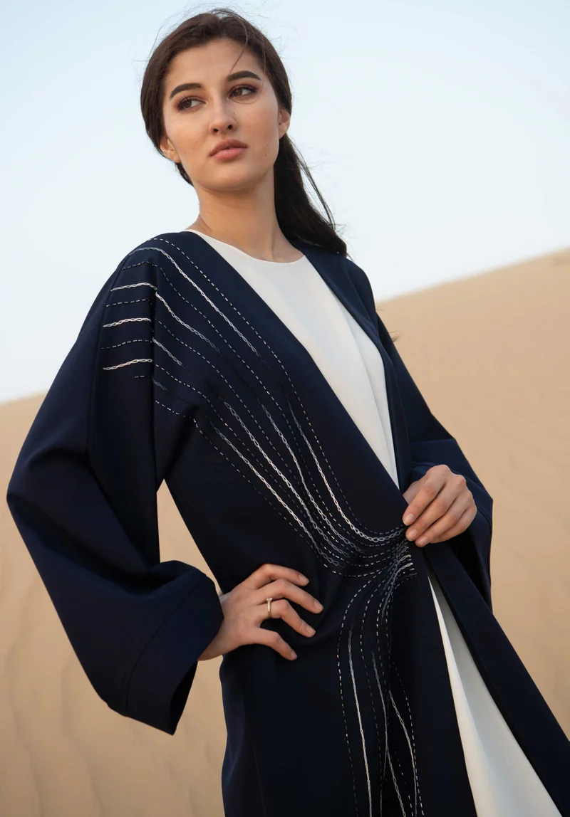 Moistreet  Embroidered Open Abaya for Women | Best Price UAE