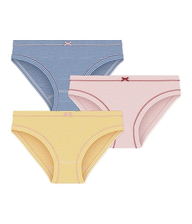 Petit Bateau Pack Of Children's Stripy Cotton Pants