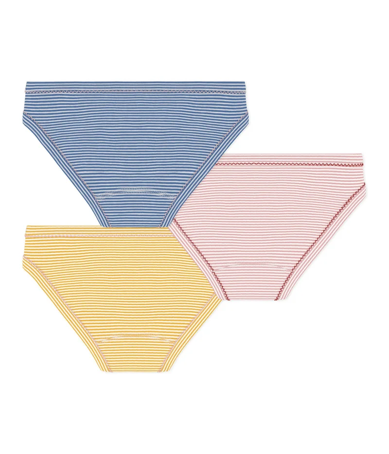 Petit Bateau Pack Of Children's Stripy Cotton Pants