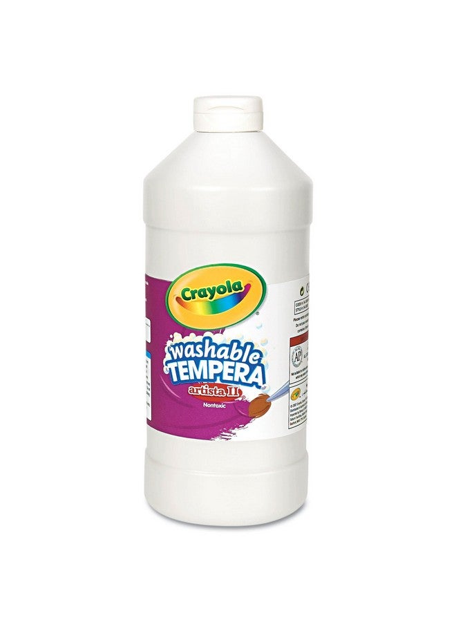 Crayola 543132053 Artista Ii Washable Tempera Paint White 32 Oz (Cyo543132053) - Image 1