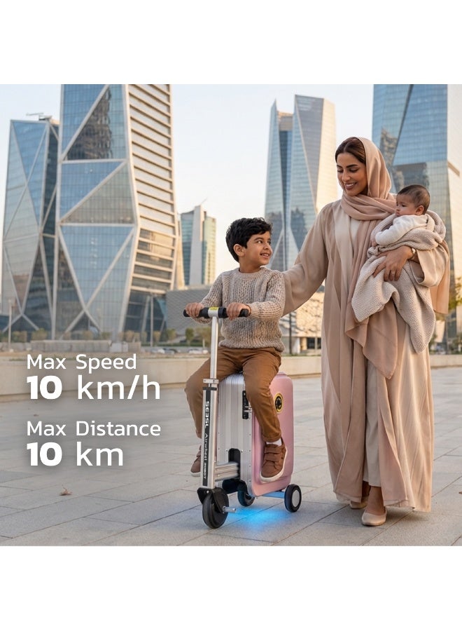 Airwheel SE3SL - Electric Luggage Scooter - Pink | Smart Riding Suitcase with Removable Battery, Airwheel Luggage | Official Dealer in UAE - Image 3